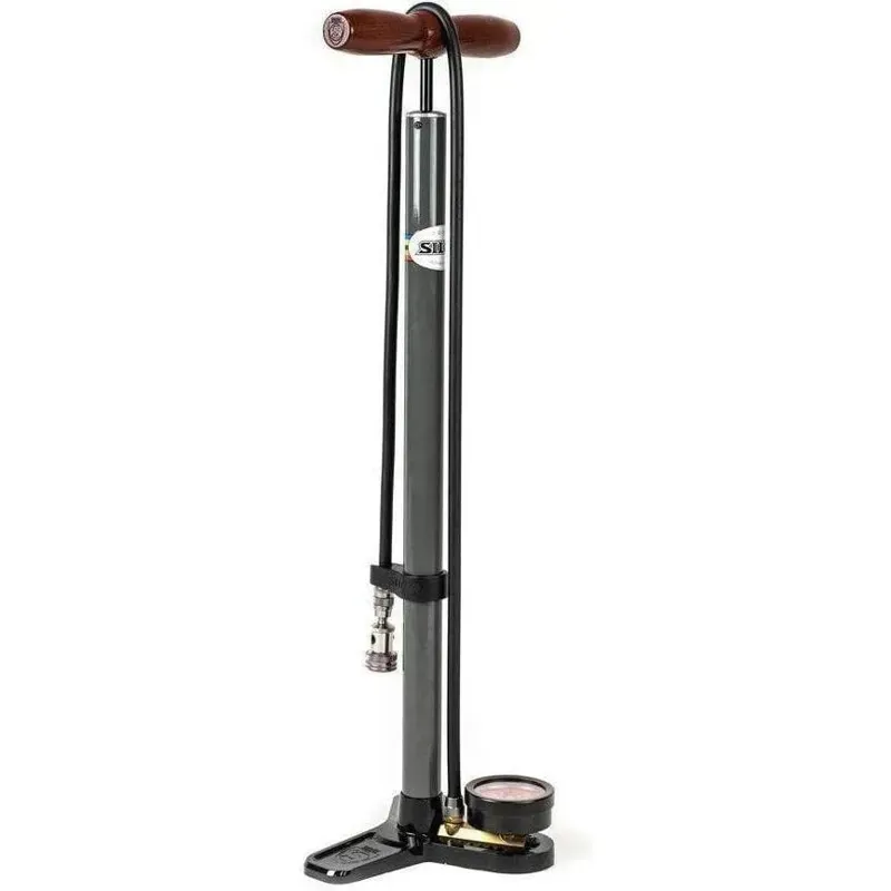 Silca Pista Plus Floor Pump in Gray