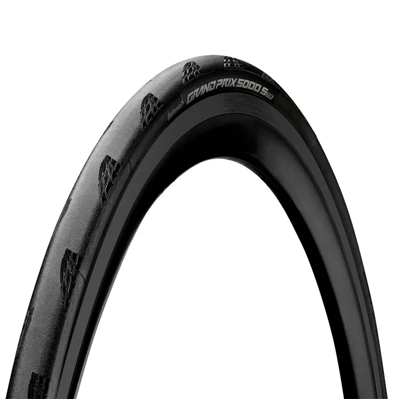 Continental Grand Prix 5000 S TR Tire - 700 X 25 Tubeless Folding Black BlackChili Vectran Breaker LazerGrip ACT Black 700 x 25